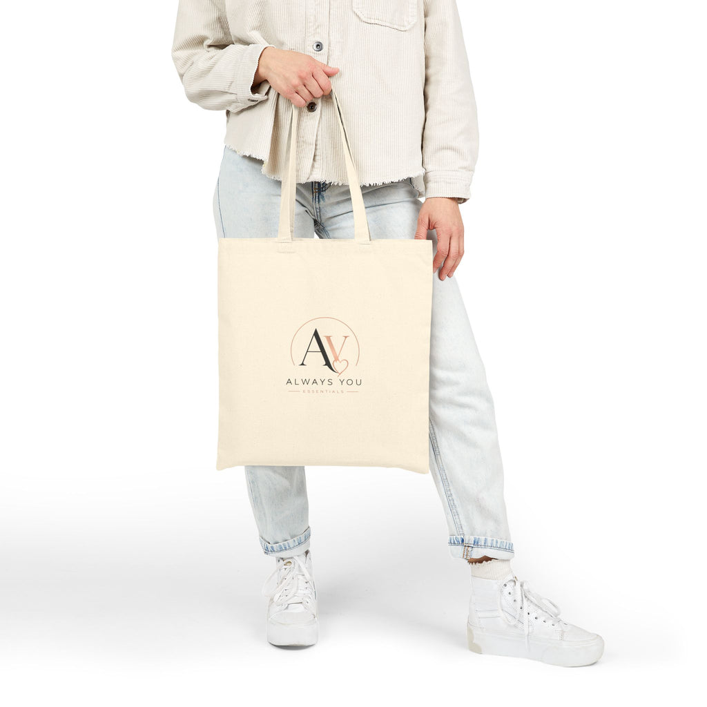 Always You Cotton Canvas Tote — Minimalist Monogram Eco Shopper