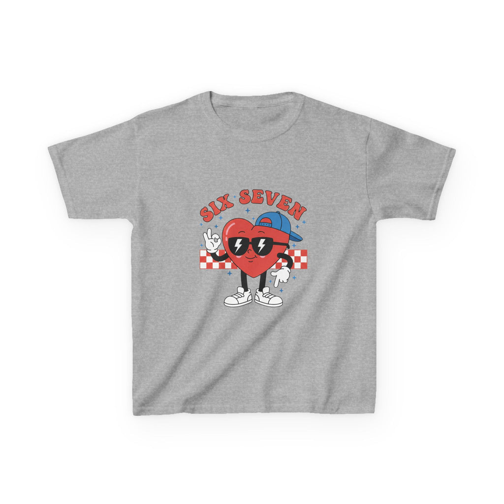 Kids Tee — 'Six Seven' Retro Heart Character Graphic