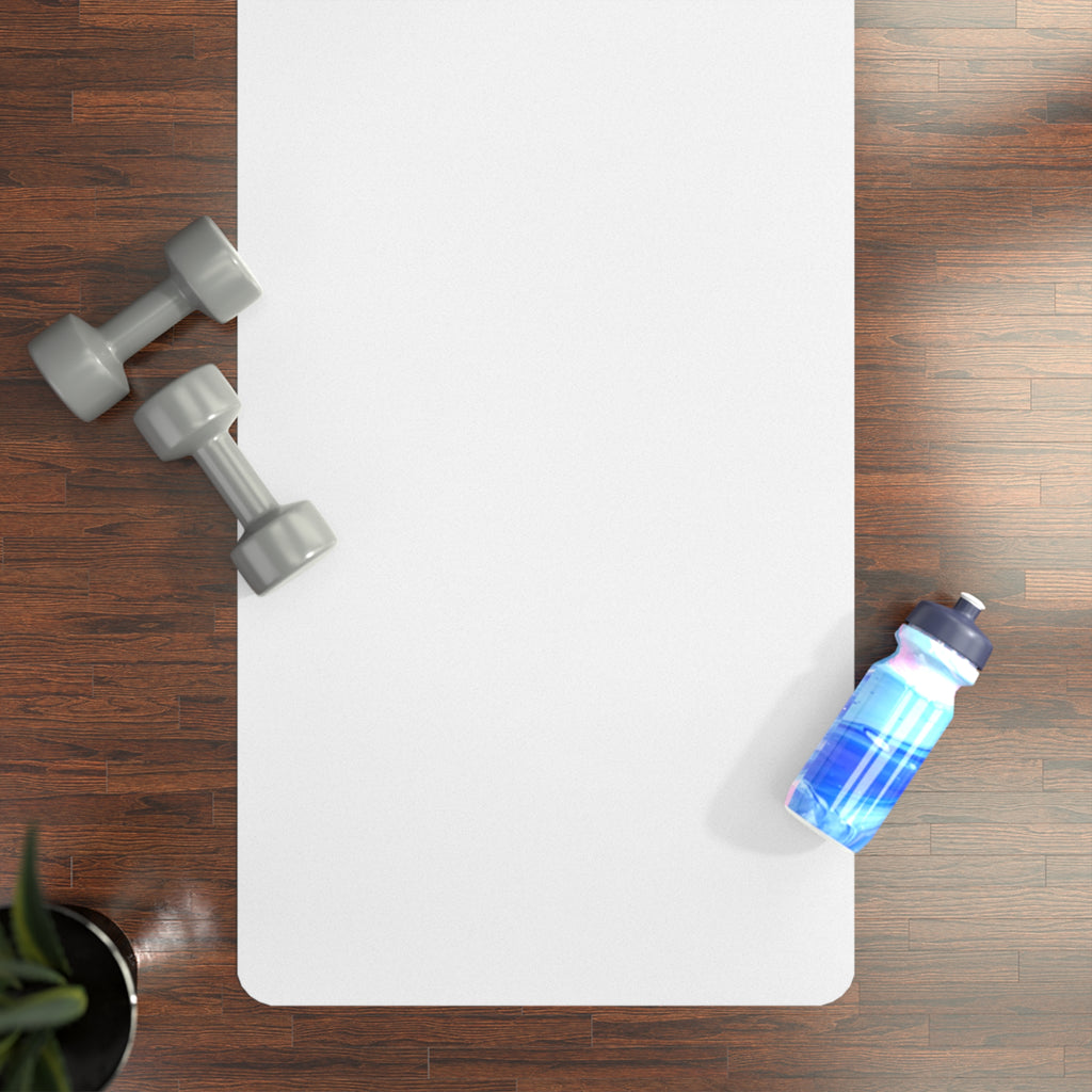 Her Era Rubber Yoga Mat — Feminine Minimalist Yoga Mat with "Her Era" Script