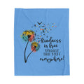 Kindness Is Free Velveteen Plush Blanket — Dandelion Inspirational Throw