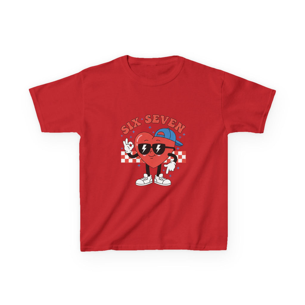 Kids Tee — 'Six Seven' Retro Heart Character Graphic