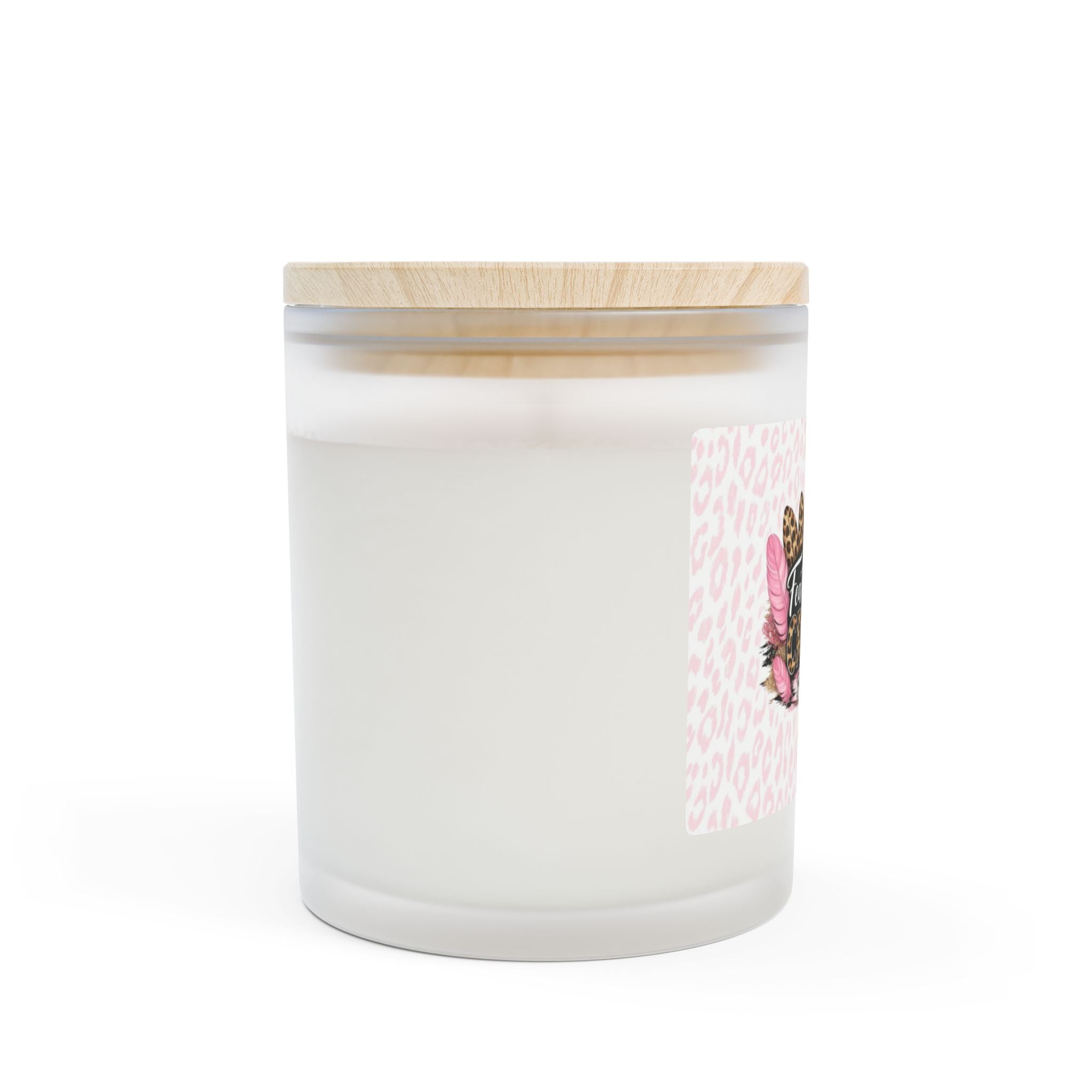 Feather Me Crazy 11oz Frosted Glass Candle - Elegant Home Decor for Relaxation & Gifts