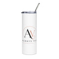Always You Monogram Stainless Steel Tumbler — 20oz Slim Travel Cup