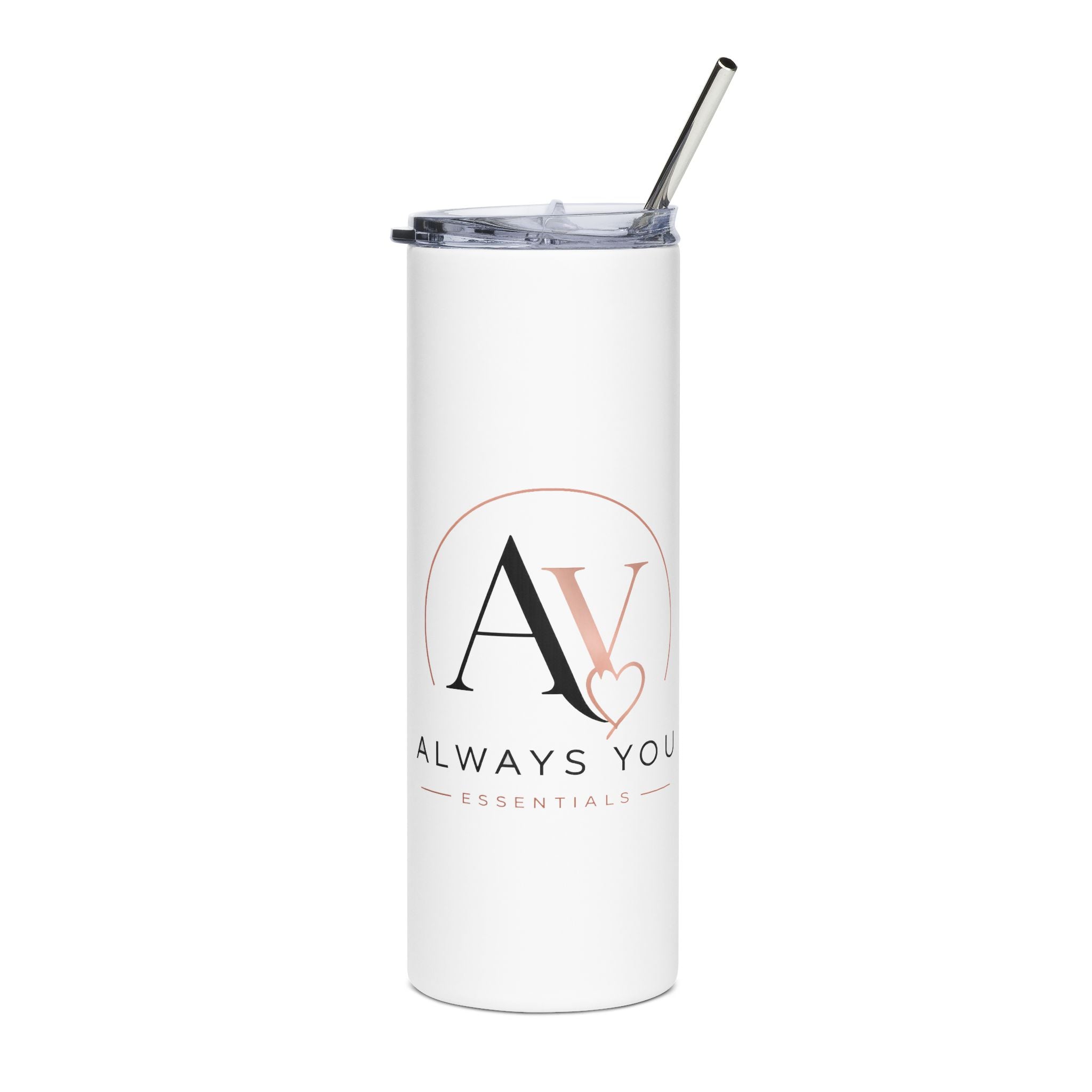 Always You Monogram Stainless Steel Tumbler — 20oz Slim Travel Cup