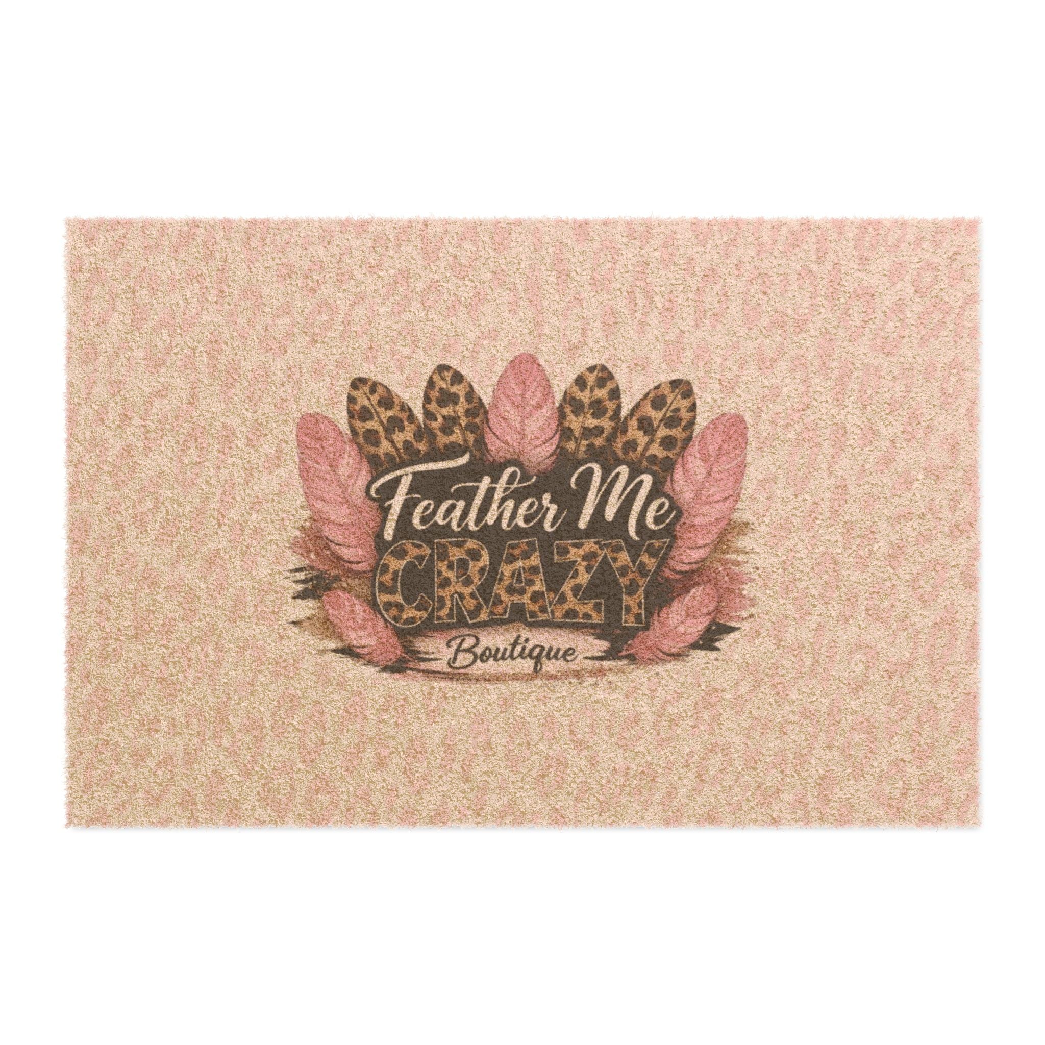 Feather Me Boutique Leopard Feather Doormat