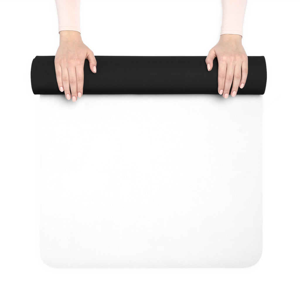 Her Era Rubber Yoga Mat — Feminine Minimalist Yoga Mat with "Her Era" Script