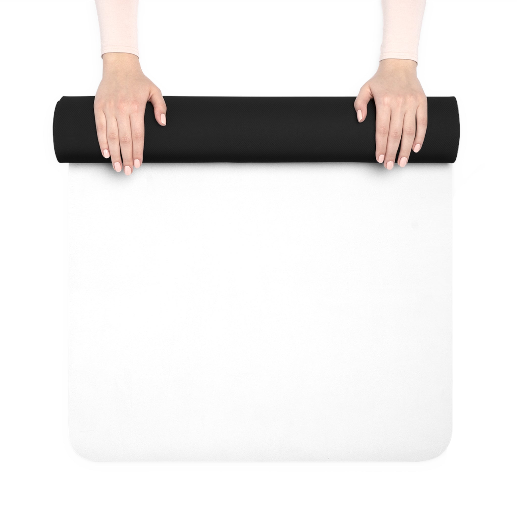 Her Era Rubber Yoga Mat — Feminine Minimalist Yoga Mat with "Her Era" Script