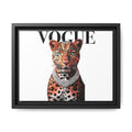 Vogue Leopard Portrait Framed Canvas