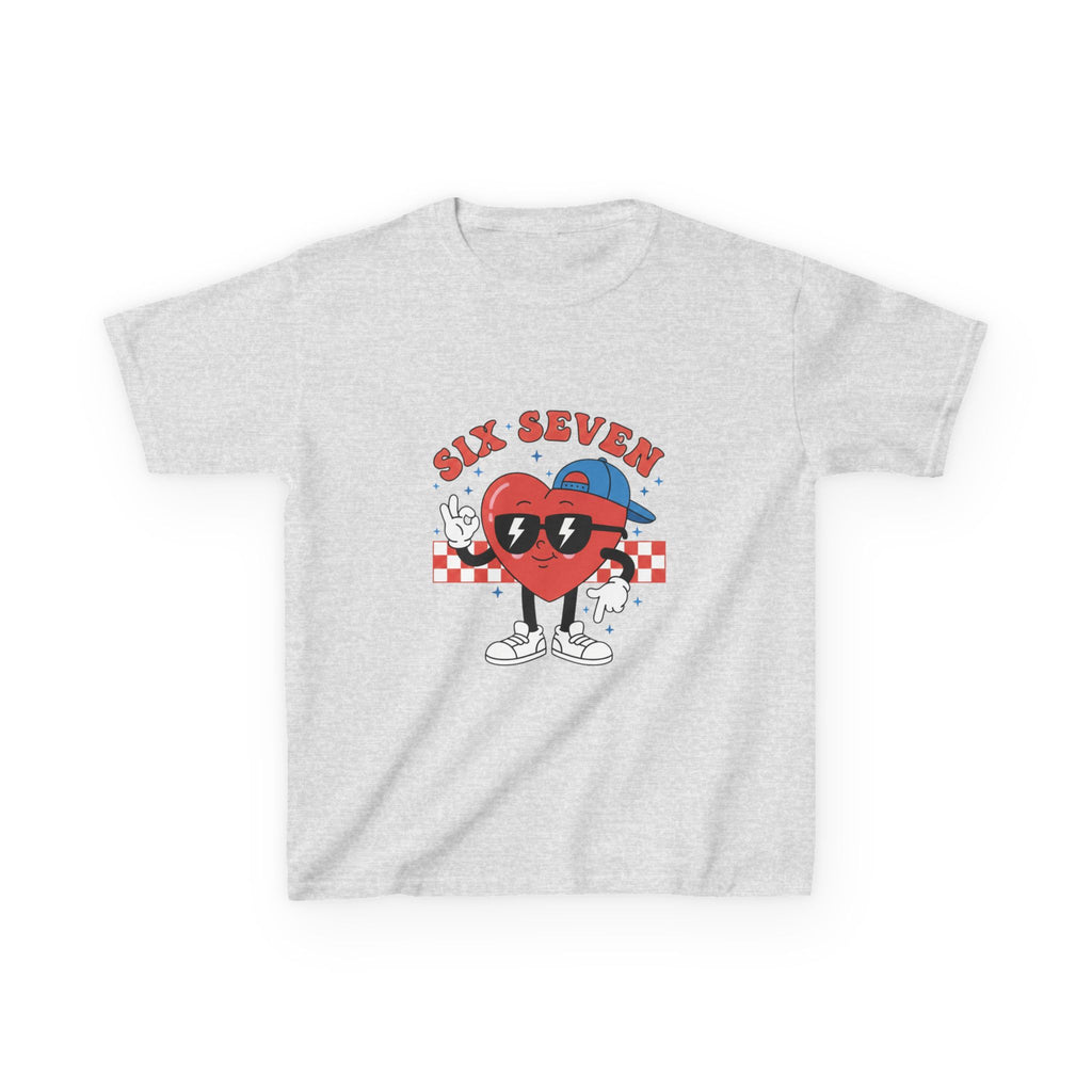 Kids Tee — 'Six Seven' Retro Heart Character Graphic