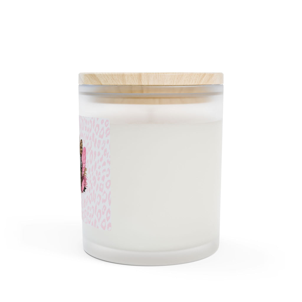 Feather Me Crazy 11oz Frosted Glass Candle - Elegant Home Decor for Relaxation & Gifts
