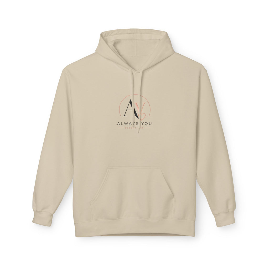 Always You Minimal Logo Hoodie — Lightweight White Fleece