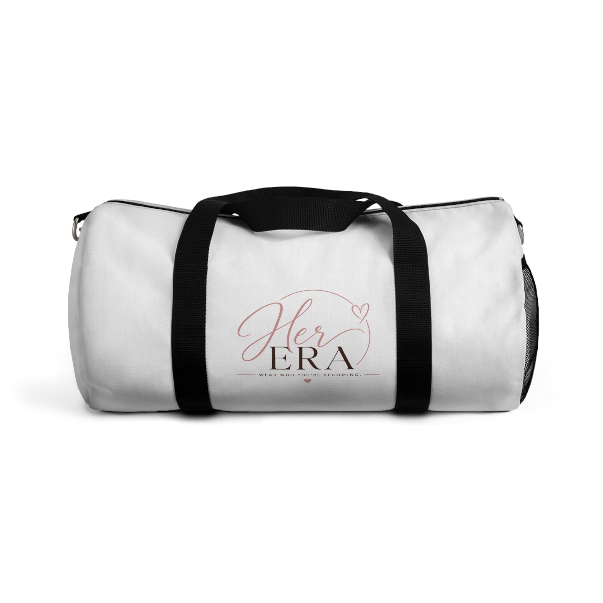 Her Era Duffel Bag - Pink Script Travel Gym Weekend Bag