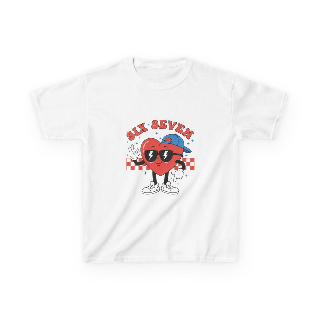 Kids Tee — 'Six Seven' Retro Heart Character Graphic