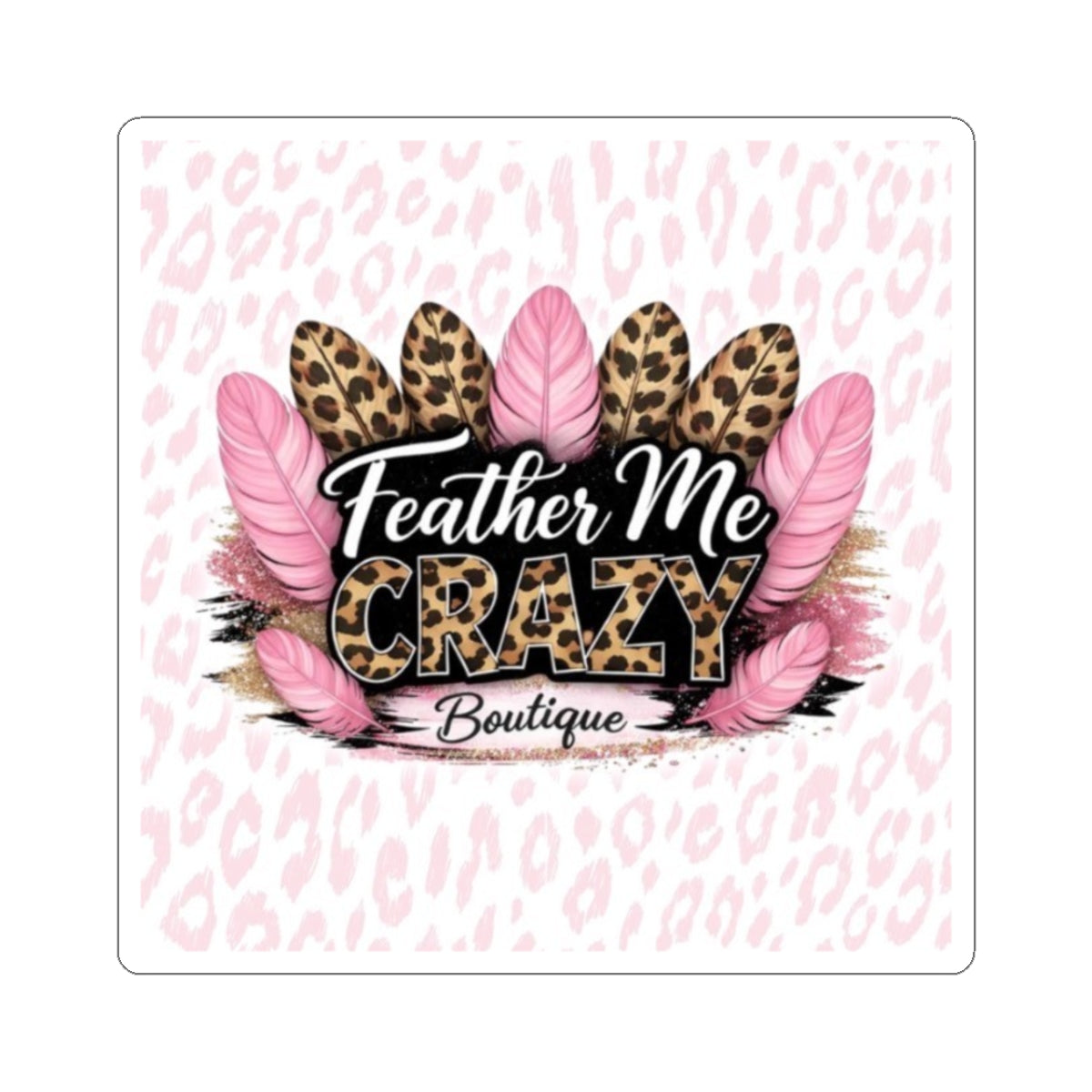 Feather Me Crazy Kiss-Cut Stickers - Stylish Boutique Décor for Laptops & Planners