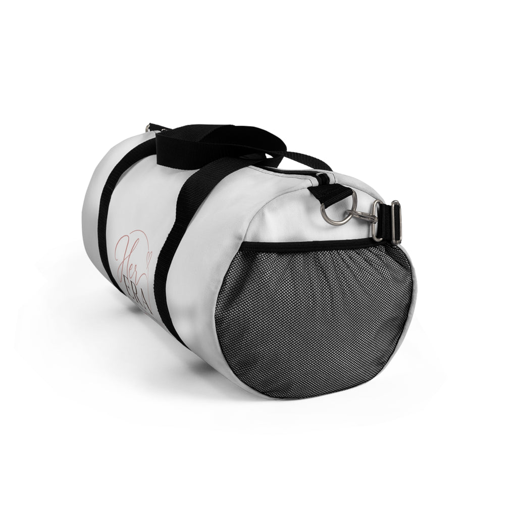 Her Era Duffel Bag - Pink Script Travel Gym Weekend Bag