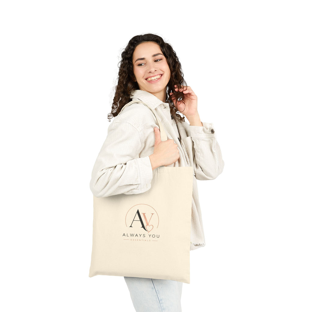 Always You Cotton Canvas Tote — Minimalist Monogram Eco Shopper