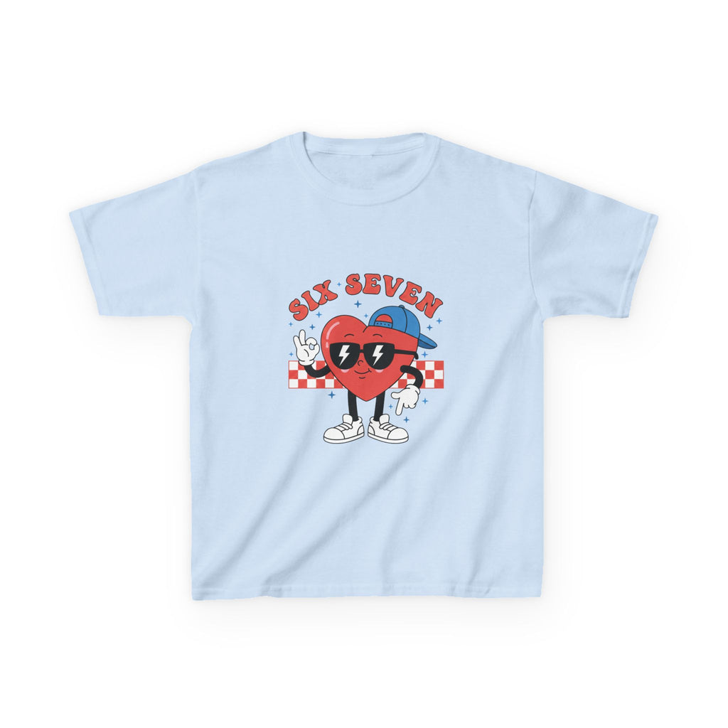Kids Tee — 'Six Seven' Retro Heart Character Graphic