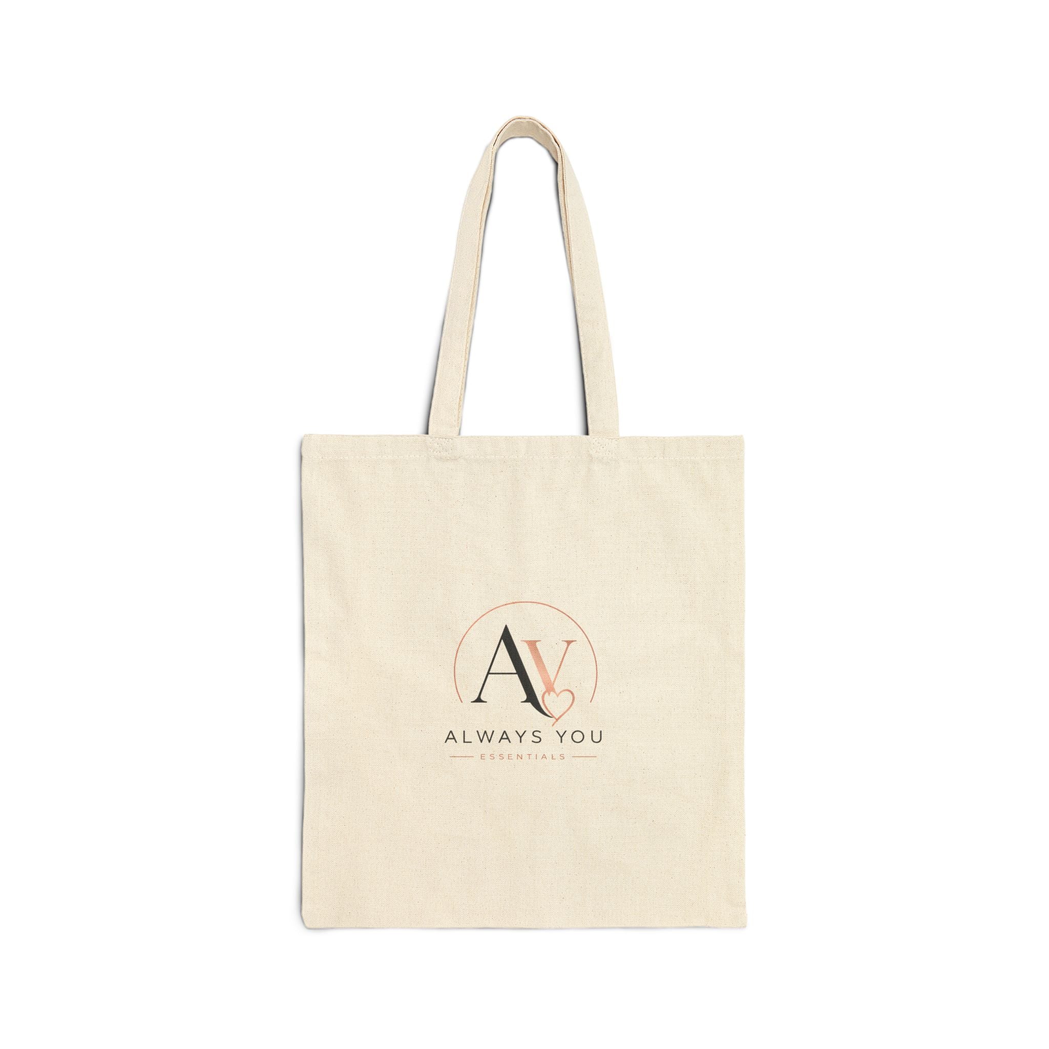 Always You Cotton Canvas Tote — Minimalist Monogram Eco Shopper