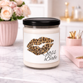 Boss Babe Leopard Lip Scented Soy Candle — 9oz Gift for Empowered Women