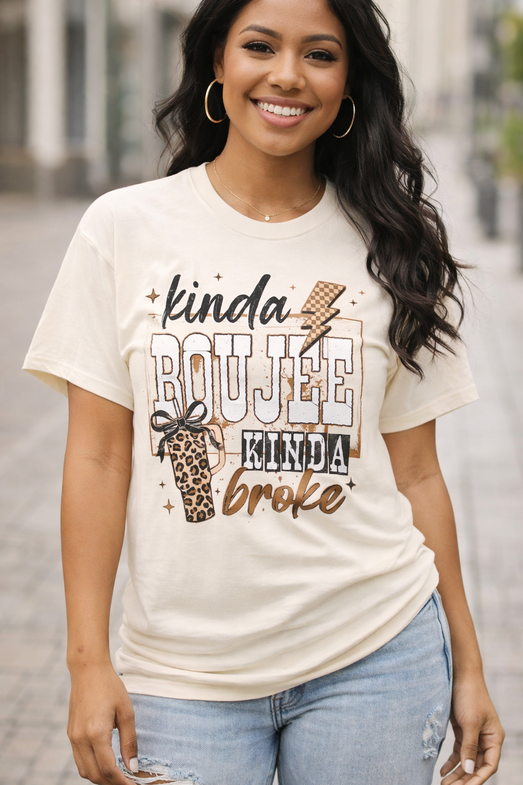 Kinda Boujee Kinda Broke T-Shirt